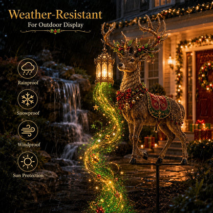 🔥Last day with huge discounts!✨ Light-Up Christmas Reindeer Yard Stake 🦌