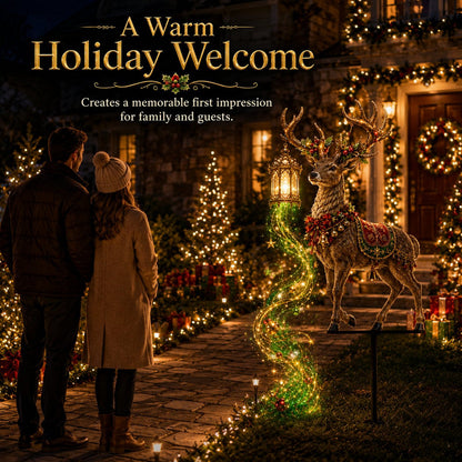 🔥Last day with huge discounts!✨ Light-Up Christmas Reindeer Yard Stake 🦌