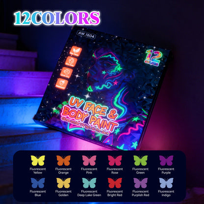 🥳2026 HOT SALE💞50K+ SOLD!🎁UV Glow Face and Body Paint Markers Set