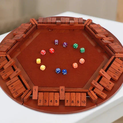 🔥Only 10 Sets Left!🕹️SHUT THE BOX-WOODEN DICE BOARD GAME
