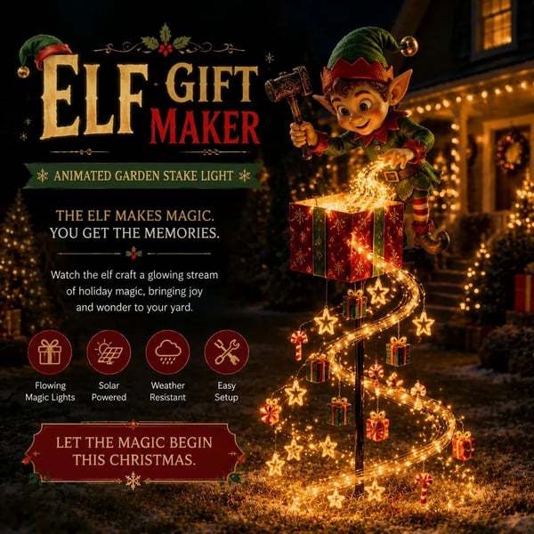 🔥Last day with huge discounts!✨ Light-Up Christmas Reindeer Yard Stake 🦌