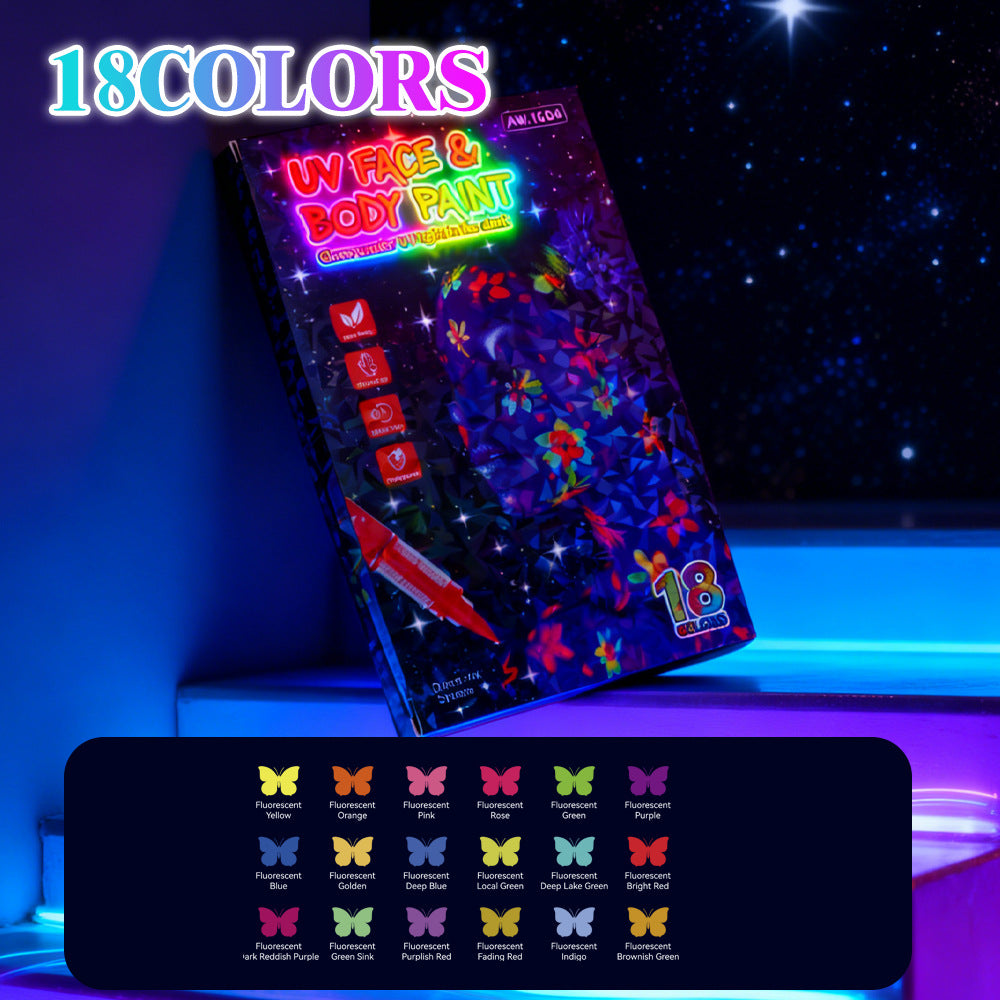 🥳2026 HOT SALE💞50K+ SOLD!🎁UV Glow Face and Body Paint Markers Set