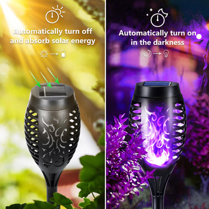 🎃 Halloween Solar Flickering Flame Torch Lights