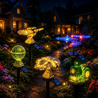 🌌TODAY 52% OFF🚀Turn Your Backyard Into a Sci-Fi Wonderland —🌠 Sci-Fi Starship Solar Garden Light