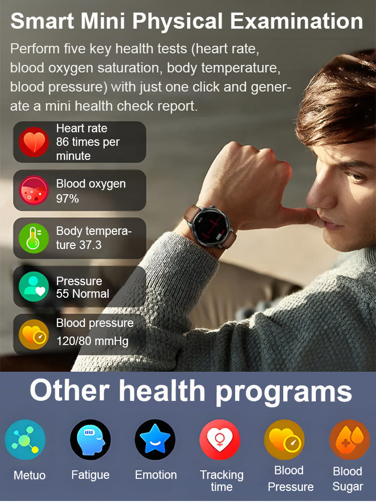 【🔥50% Off】❤️ Flagship Smartwatch for Health Protection, 24/7 Health Data Center🥰