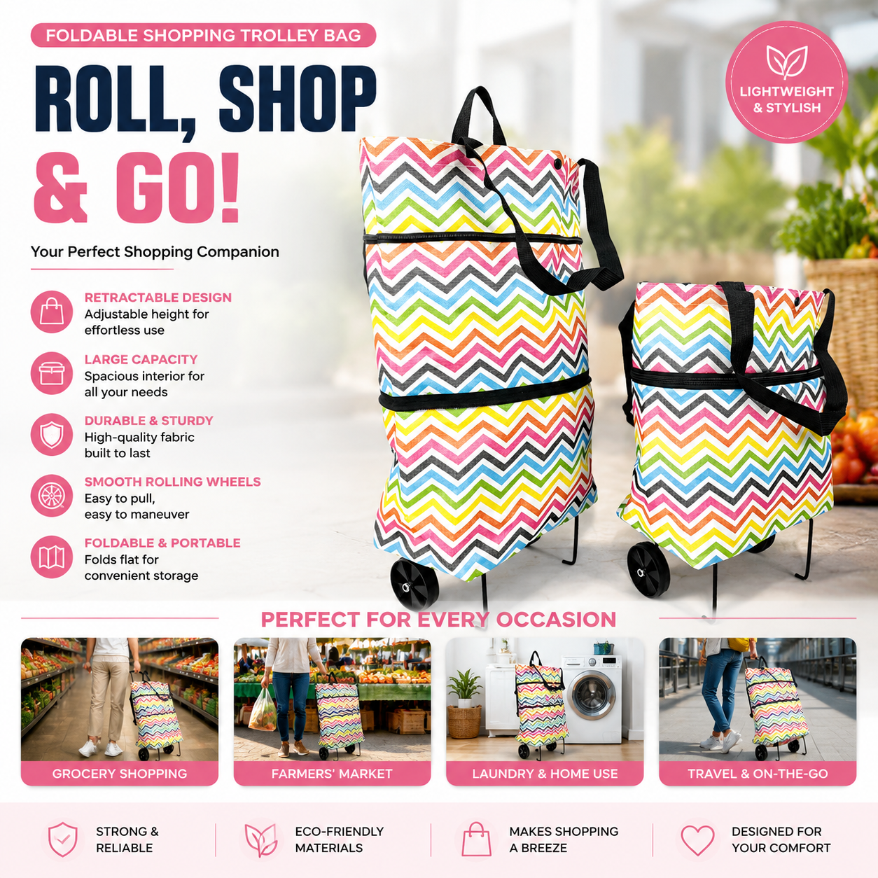 🔥HOT SALE 44% OFF🔥Foldable 2-in-1 Shopping Bag