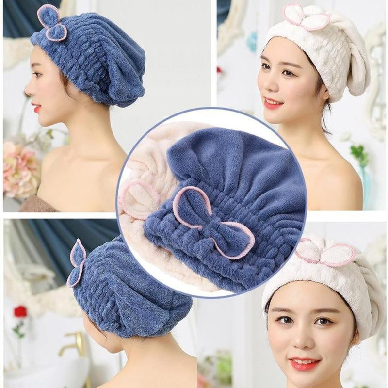 🧖‍♀️✨ 3PC Microfiber Hair Towel Caps – Ultra-Soft, Absorbent & Fast-Drying
