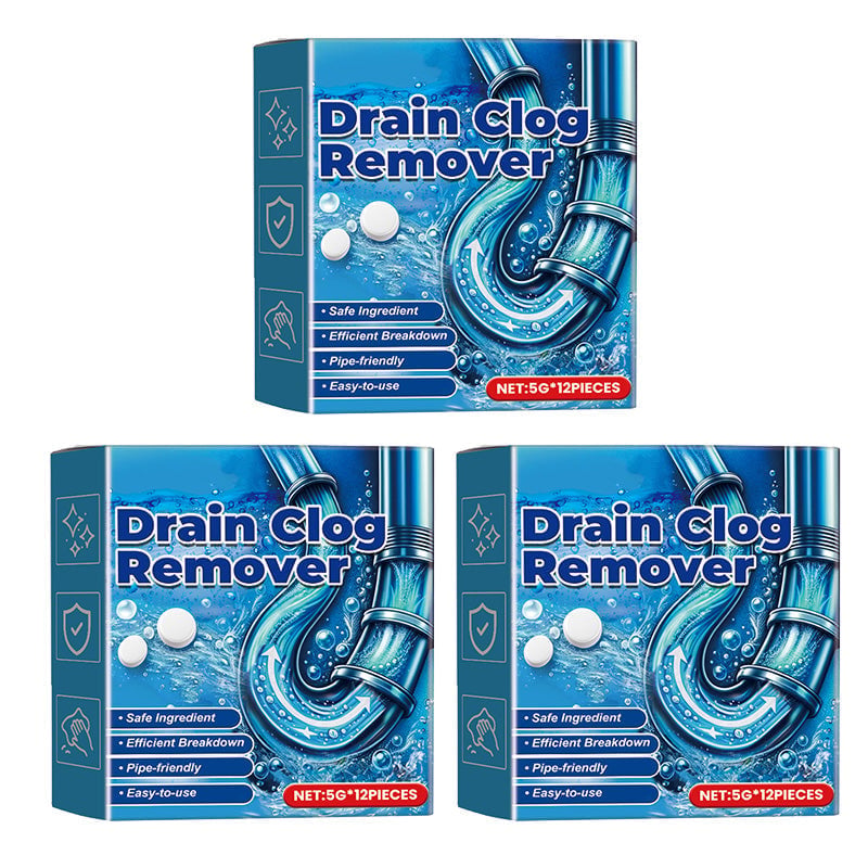 Fast Dissolve Drain Clog Remover Tablets Household Pipe Deodorant Cleaner