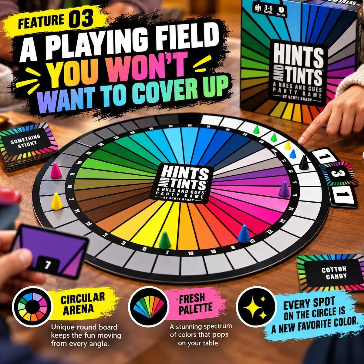 Portable Hues & Cues Board Game - Creative Clues 🃏