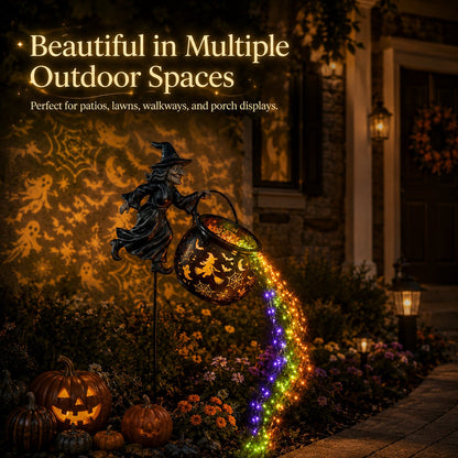 🎃 Halloween Witch Cauldron Solar Garden Light - 🧙Magical Outdoor Halloween Décor
