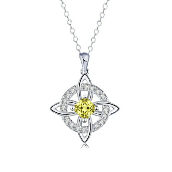 ✨ Mystical Birthstone Witches Knot Necklace – Natural Crystal 🔮💞Protect Your Loved Ones