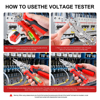🔧 16-in-1 Wire Strippers | Heavy-Duty Electrical Pliers with Alarm