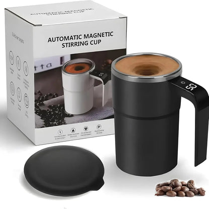Rechargeable Magnetic Automatic Self‑Stirring Mug with Temperature Display