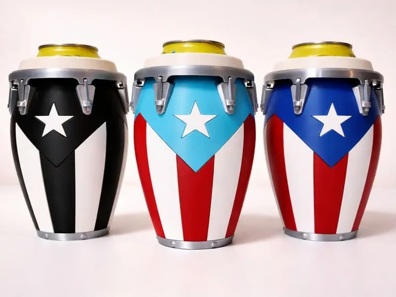 🎖️🪘Conga-Style Can Holder – Celebrate Caribbean Pride, One Sip at a Time