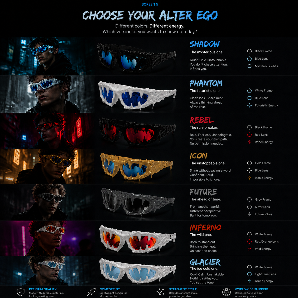 🔥Molten Fang Statement Shades🔥 –Not Made For Everyone. Made For Those Who Stand Out.