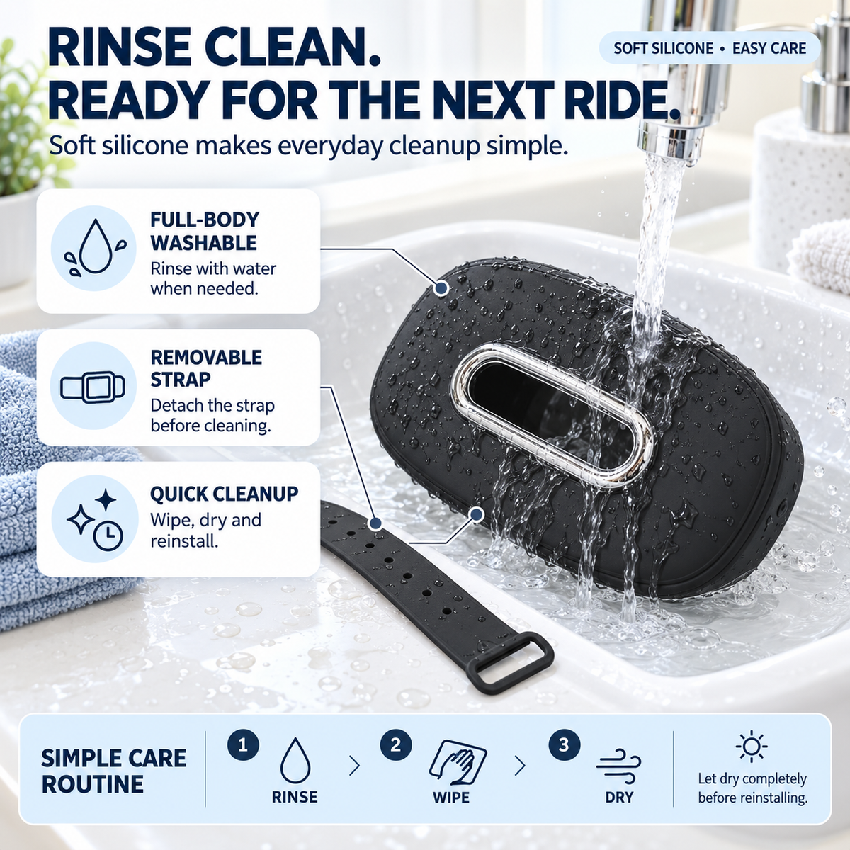 🚗 Keep Tissues Within Reach – Washable Silicone Car Headrest Tissue Holder