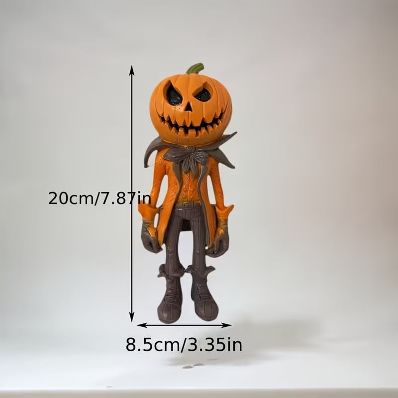 🎁✨️Only $38.98 This Week🌟🎃 Halloween Pumpkin Man Figurine – 👻Whimsical Autumn Tabletop Décor