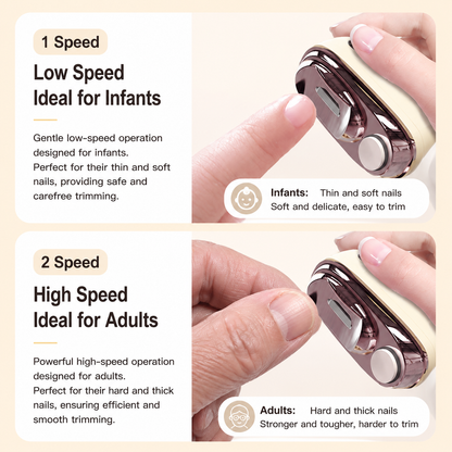 ✂️ LIMITED-TIME 49% OFF! 💅 2-in-1 Smart Electric Nail Clipper & Polisher 🌟
