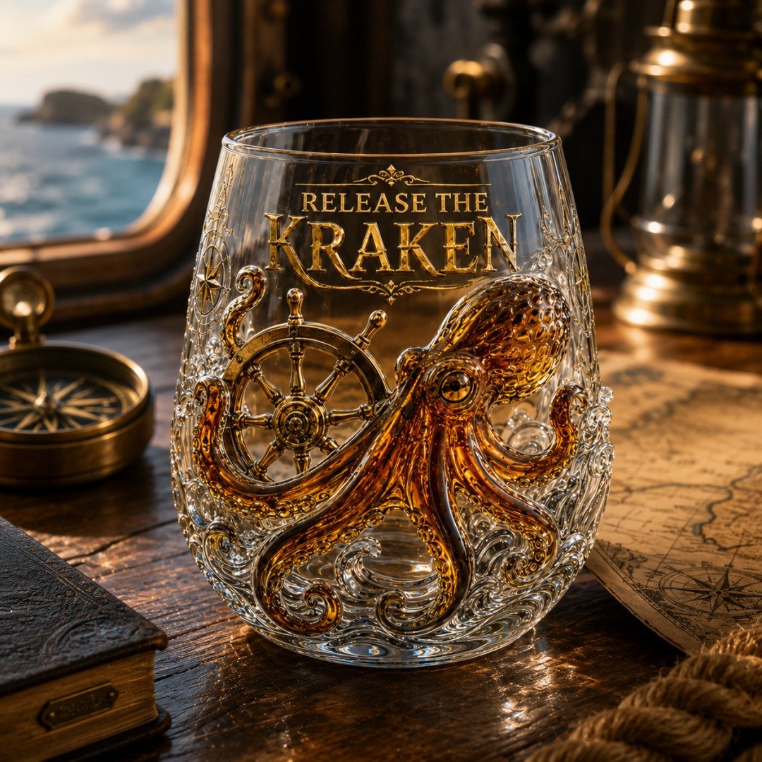 🌊 Legendary Ocean Treasure Crystal Set for Whiskey Lovers & Home Bar Collectors ⚓✨