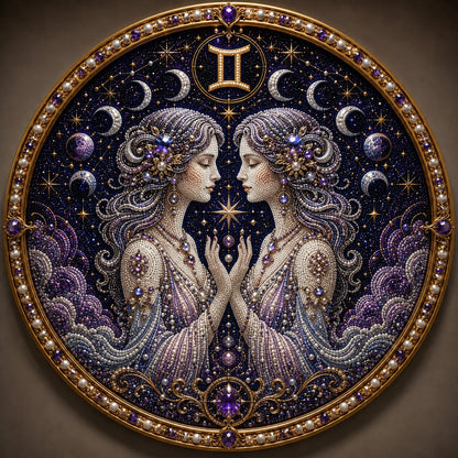 🔥 Last Day 49% OFF - 💎 12 Zodiac Signs Pearl Art Kit ♈💫 Bring Every Zodiac Sign to Life with Pearls
