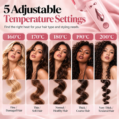🎀 5-in-1 Hair Styler for Curls, Waves & More