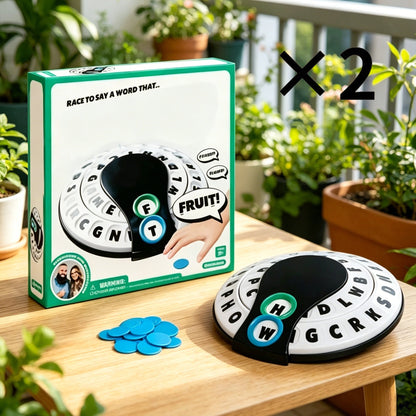 🎲Spin & Shout Word Game – Fast-Paced Family Game with Letter Wheels, Spinner Device & 20 Tokens