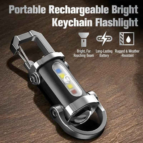 🔋1200LM Super Bright Mini Keychain Flashlight Waterproof