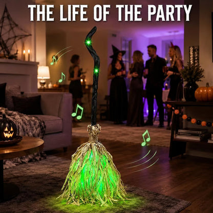 🧙‍♀️Buy 2 Get 20% OFF🧹Animated Moving Witch Broom with Light & Sound