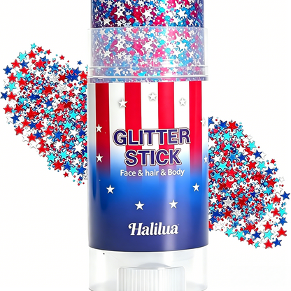 🦅4th of July Glitter Stick✨🔔Red, White & Blue Body & Hair Sparkle