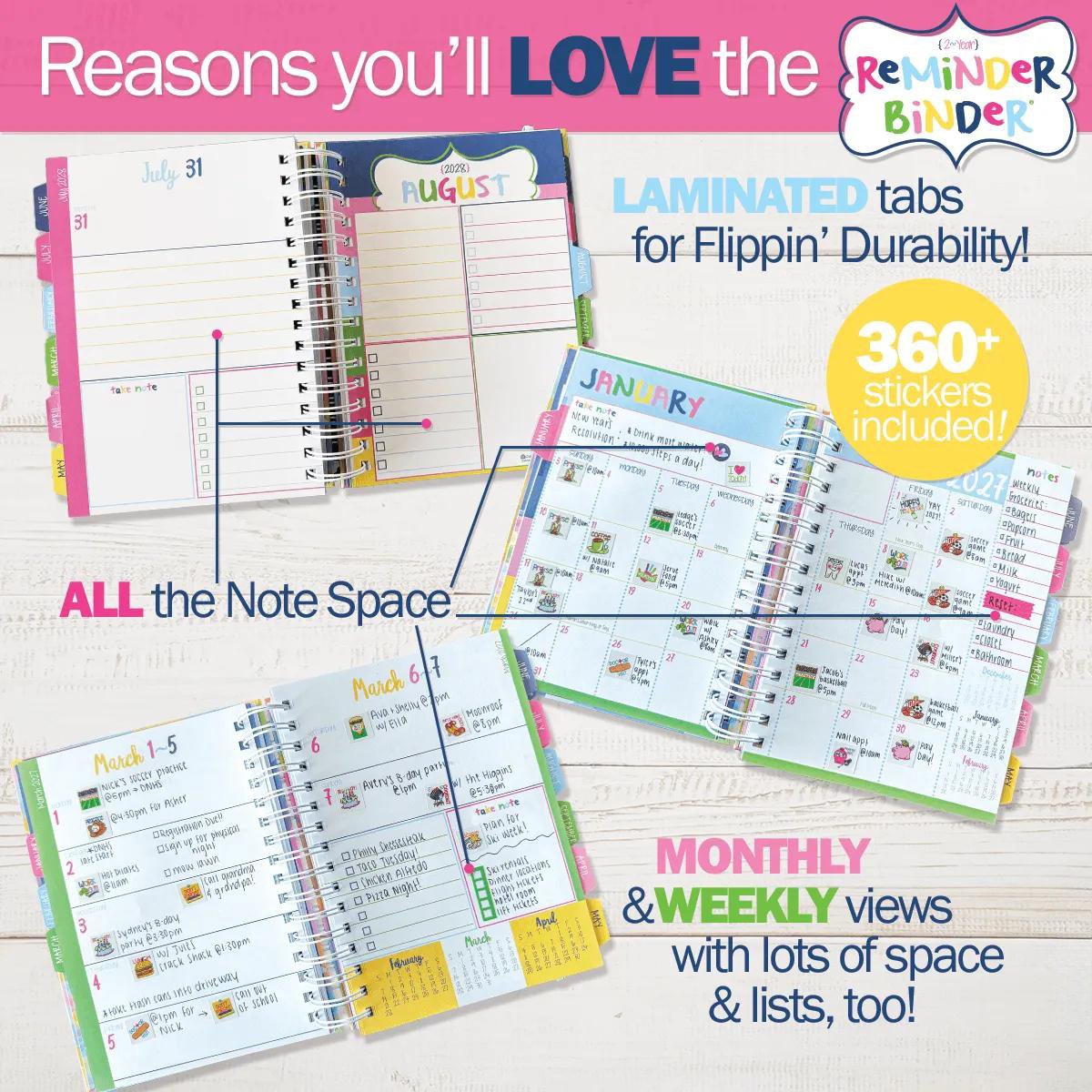 📅✨ 2027–2028 Reminder Binder – 24-Month All-in-One Life Planner