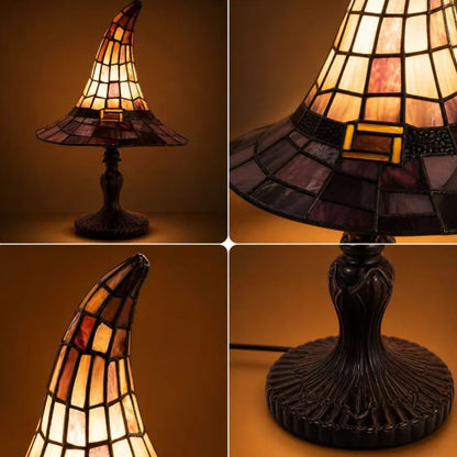 ✨Limited Edition 50% OFF🧙‍♀️ Stained-Resin Witch Hat Lamp – Enchanting Gothic Ambient Light