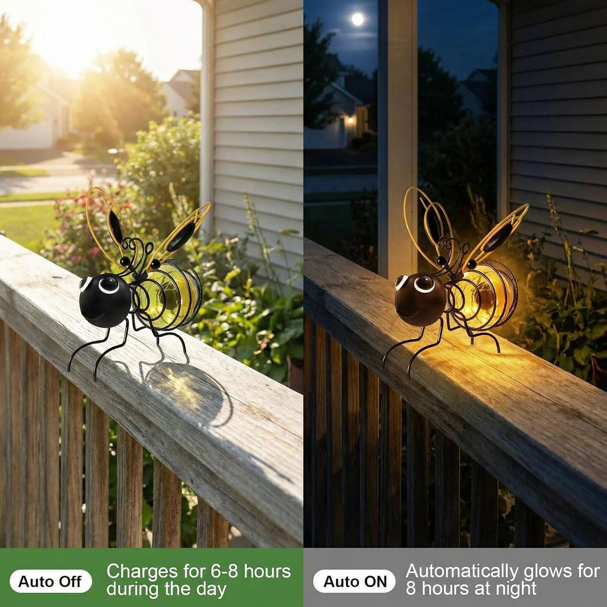🐝Outdoor Hanging Solar Bee Light - Perfect Gift For Plant Lovers Moms Or Literally Anyone Who Smiles❤️
