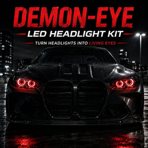 Demon Eye RGB Headlight Kit – Animated Iris Car Lighting Upgrade