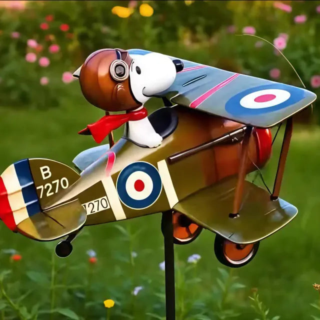 🔥LAST DAY - 50% OFF🎁 250th USA Patriotic Pilot Pup Garden Windmill