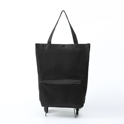 🛍️✨ 🔥LIMITED-TIME SALE🔥 2-in-1 Expandable Rolling Shopping Tote 🛍️🛞 Hidden Wheels, Expandable Zip & 44LB Capacity