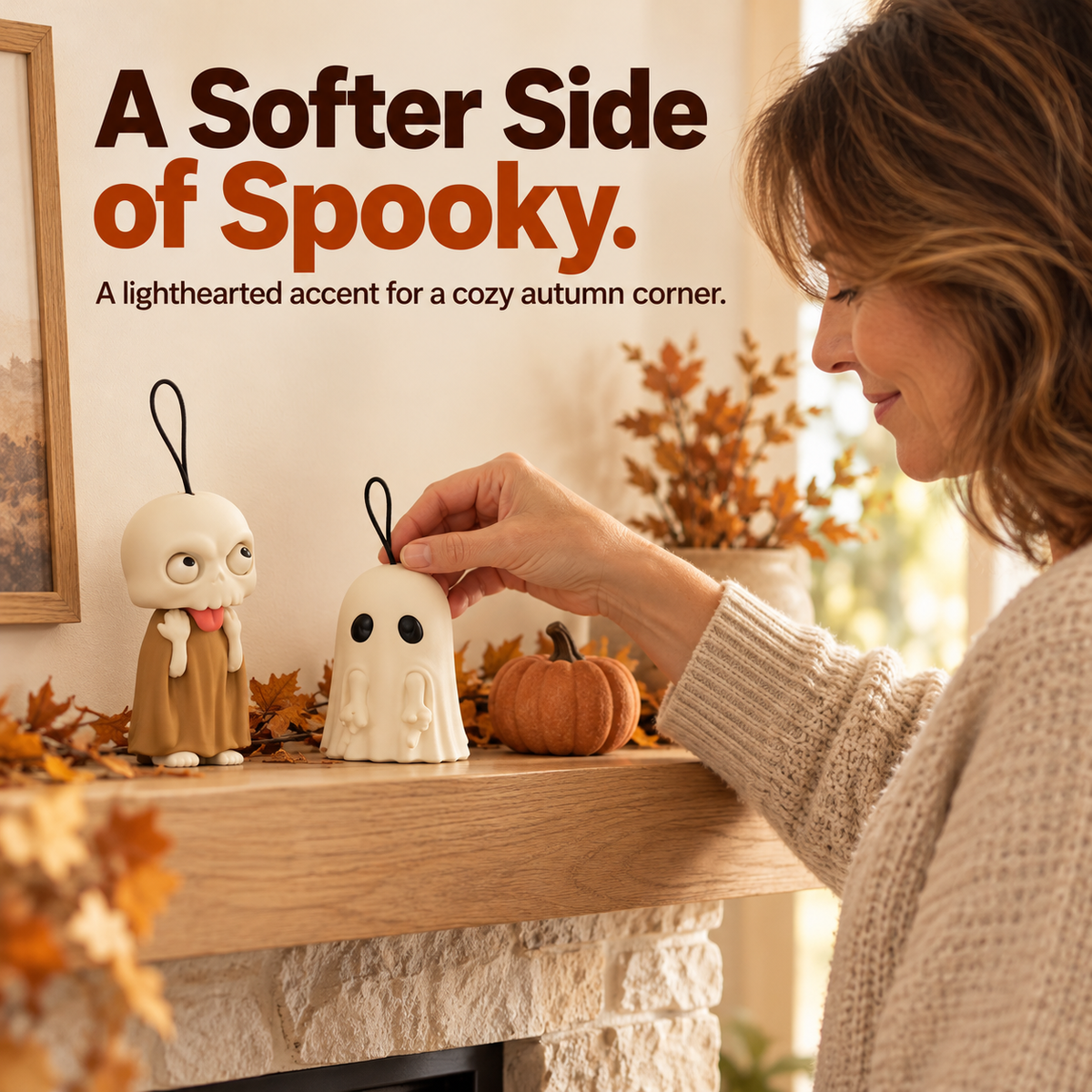 👻 Pull-to-Reveal Ghost & Skull Figurines – Playful Desk Decor & Quirky Gift