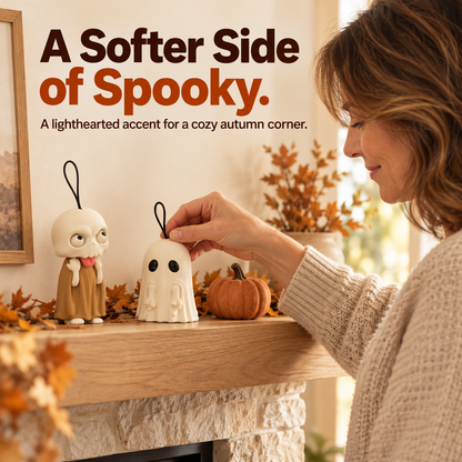 👻 Pull-to-Reveal Ghost & Skull Figurines – Playful Desk Decor & Quirky Gift