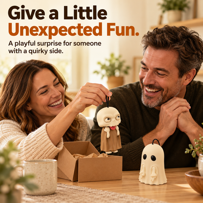 👻 Pull-to-Reveal Ghost & Skull Figurines – Playful Desk Decor & Quirky Gift