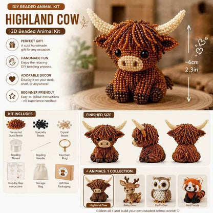 🏆Limited Time Sale 50% OFF🧵✨Petite 3D Beaded Animal Craft Kit
