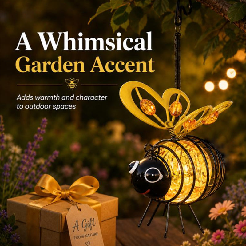 🐝 Outdoor Hanging Solar Bee Light – Charming Garden Décor With A Warm Evening Glow