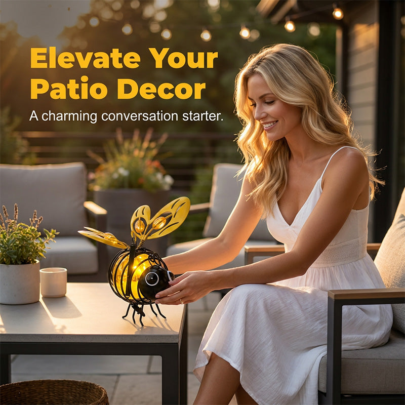 🐝 Outdoor Hanging Solar Bee Light – Charming Garden Décor With A Warm Evening Glow